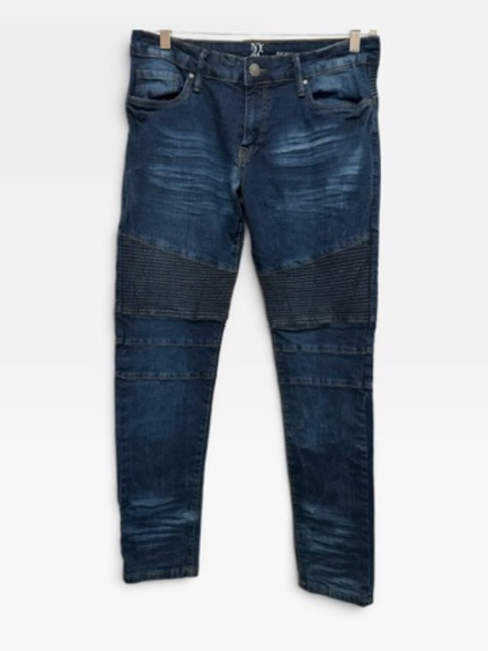 New York & Company Moto Skinny Stretch Dark Wash Denim Jeans Size 32